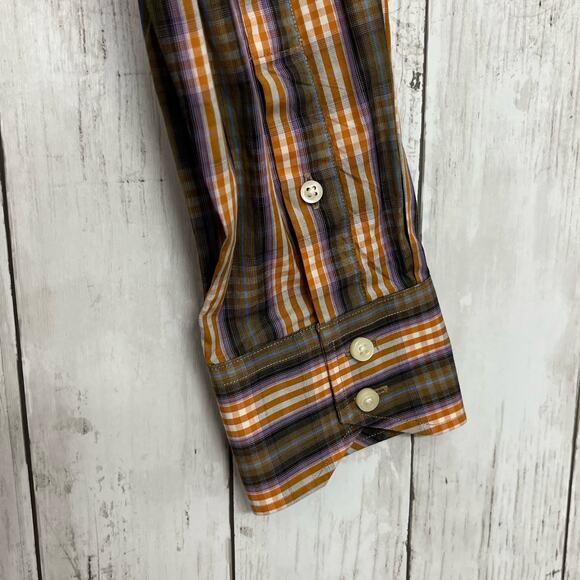 TailorByrd Long Sleeve Plaid Collared Button Down Casual Shirt XL - Picture 3 of 10